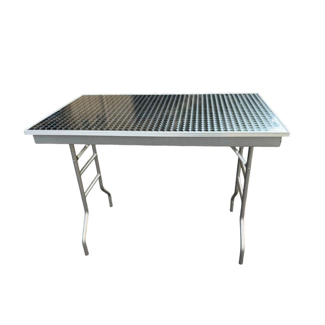 Chivari 48" x 30" (4 Foot) Stainless Steel Counter Height Buffet Folding Table with Steel Skeleton™ TSTNRT4830-AX
