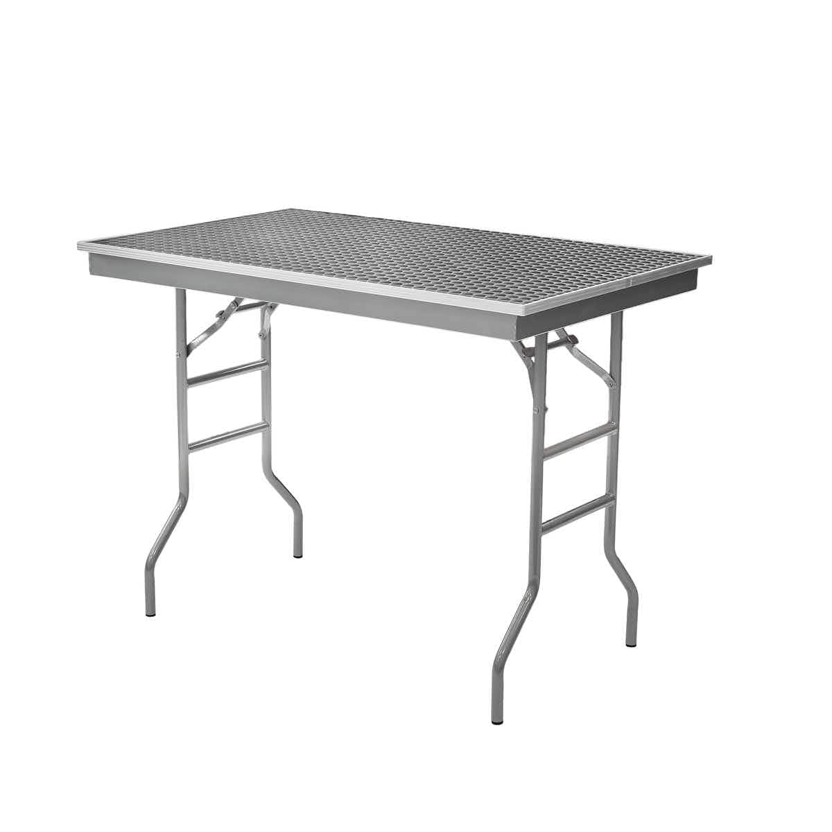 Chivari 48" x 30" (4 Foot) Stainless Steel Counter Height Kitchen Folding Table with Steel Skeleton™ TSTNRT4830-AX