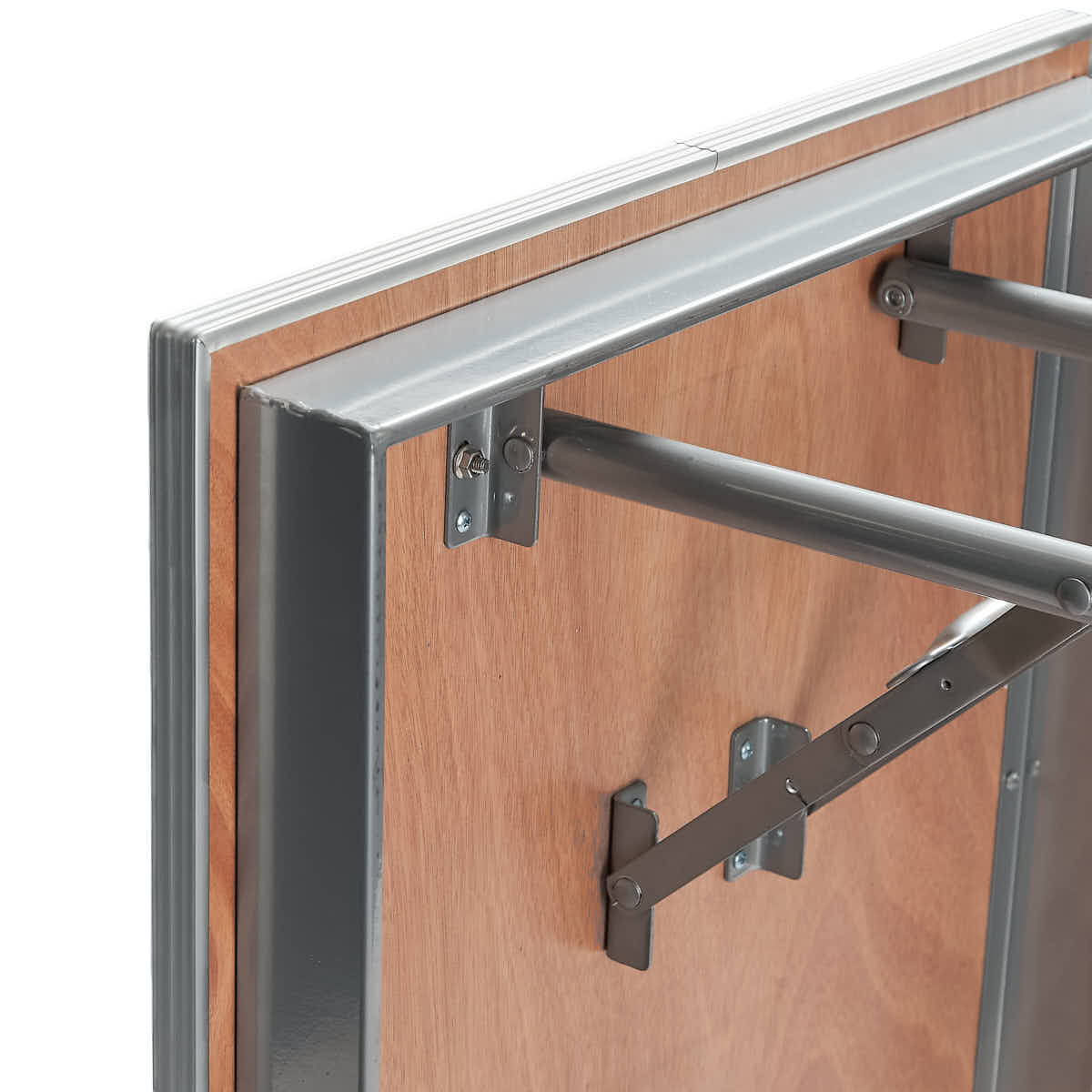 Chivari 48" x 30" (4 Foot) Stainless Steel Counter Height Kitchen Folding Table with Steel Skeleton™ TSTNRT4830-AX