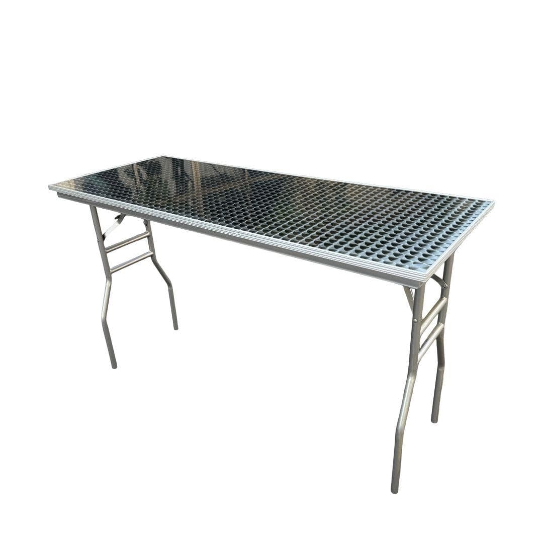 Chivari 60" x 24" (5 Foot) Stainless Steel Counter Height Buffet Folding Table with Steel Skeleton™ TSTNRT6024-AX