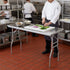 Chivari 60" x 24" (5 Foot) Stainless Steel Counter Height Kitchen Folding Table with Steel Skeleton™ TSTNRT6024-AX