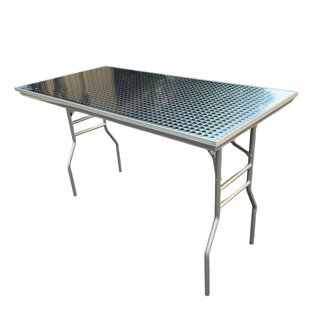 Chivari 60" x 30" (5 Foot) Stainless Steel Counter Height Buffet Folding Table with Steel Skeleton™ TSTNRT6030-AX