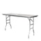 Chivari 72" x 24" (6 Foot) Stainless Steel Counter Height Buffet Folding Table with Steel Skeleton™ TSTNRT7224-AX