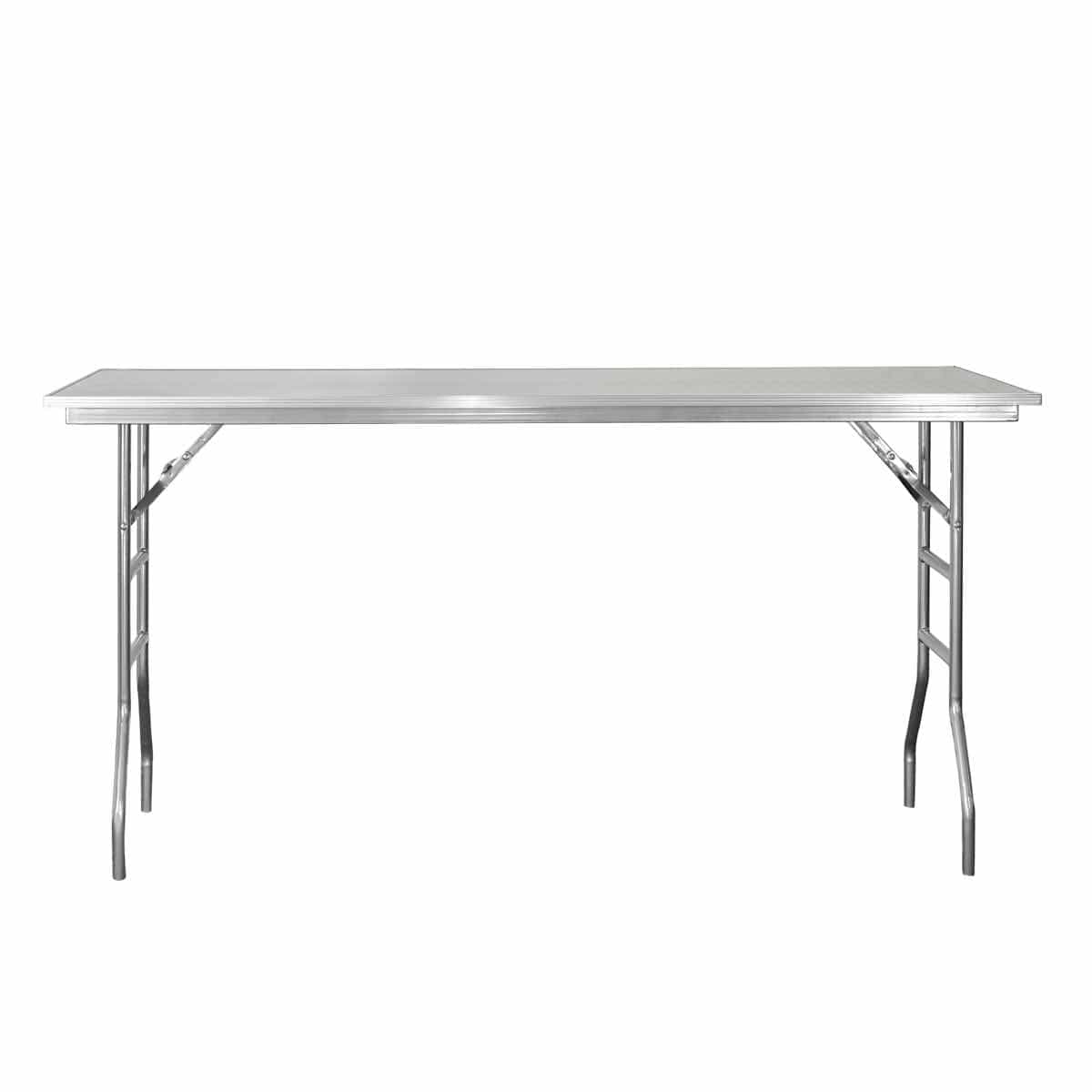 Chivari 72" x 24" (6 Foot) Stainless Steel Counter Height Buffet Folding Table with Steel Skeleton™ TSTNRT7224-AX