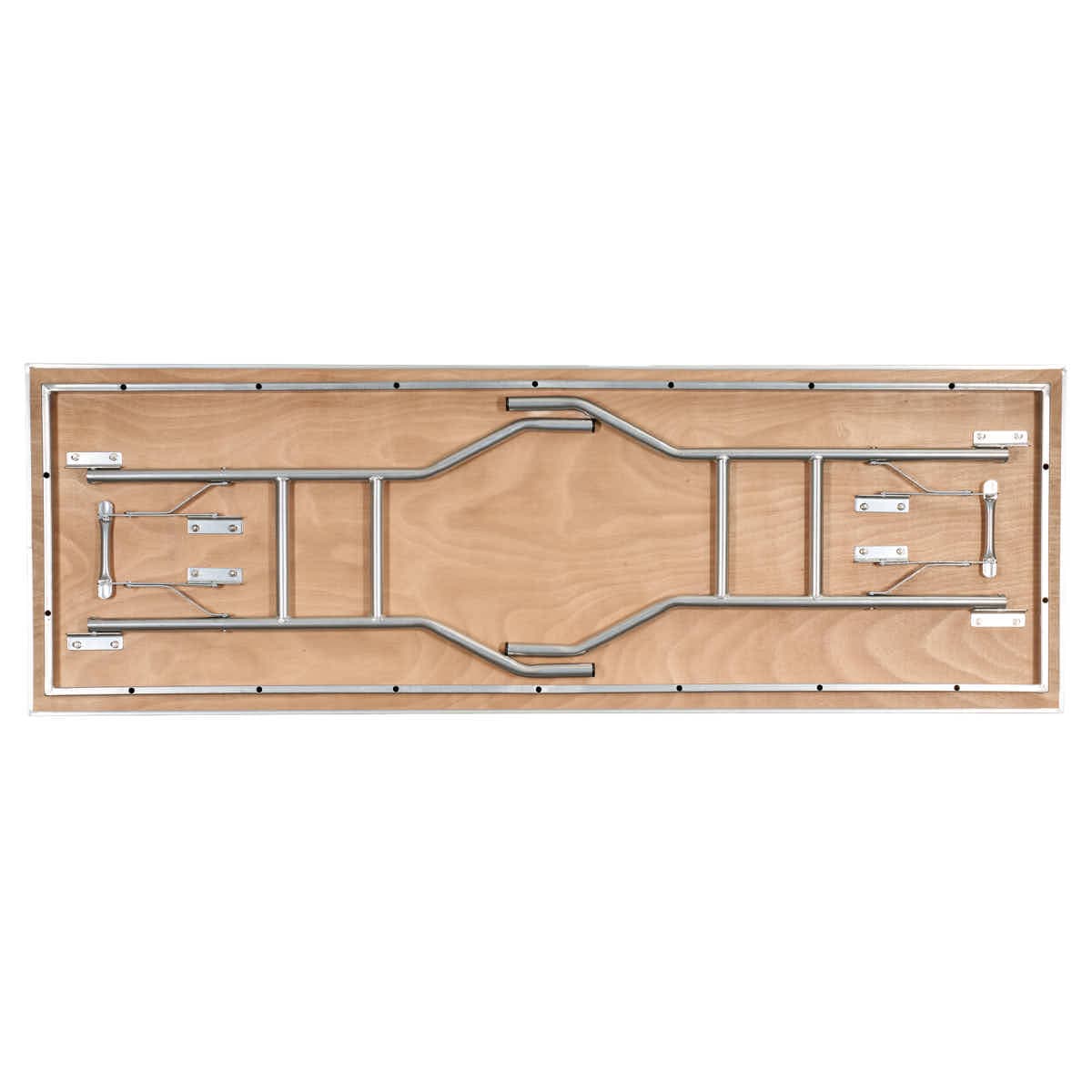 Chivari 72" x 24" (6 Foot) Stainless Steel Counter Height Buffet Folding Table with Steel Skeleton™ TSTNRT7224-AX