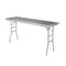 Chivari 72" x 24" (6 Foot) Stainless Steel Counter Height Kitchen Folding Table with Steel Skeleton™ TSTNRT7224-AX