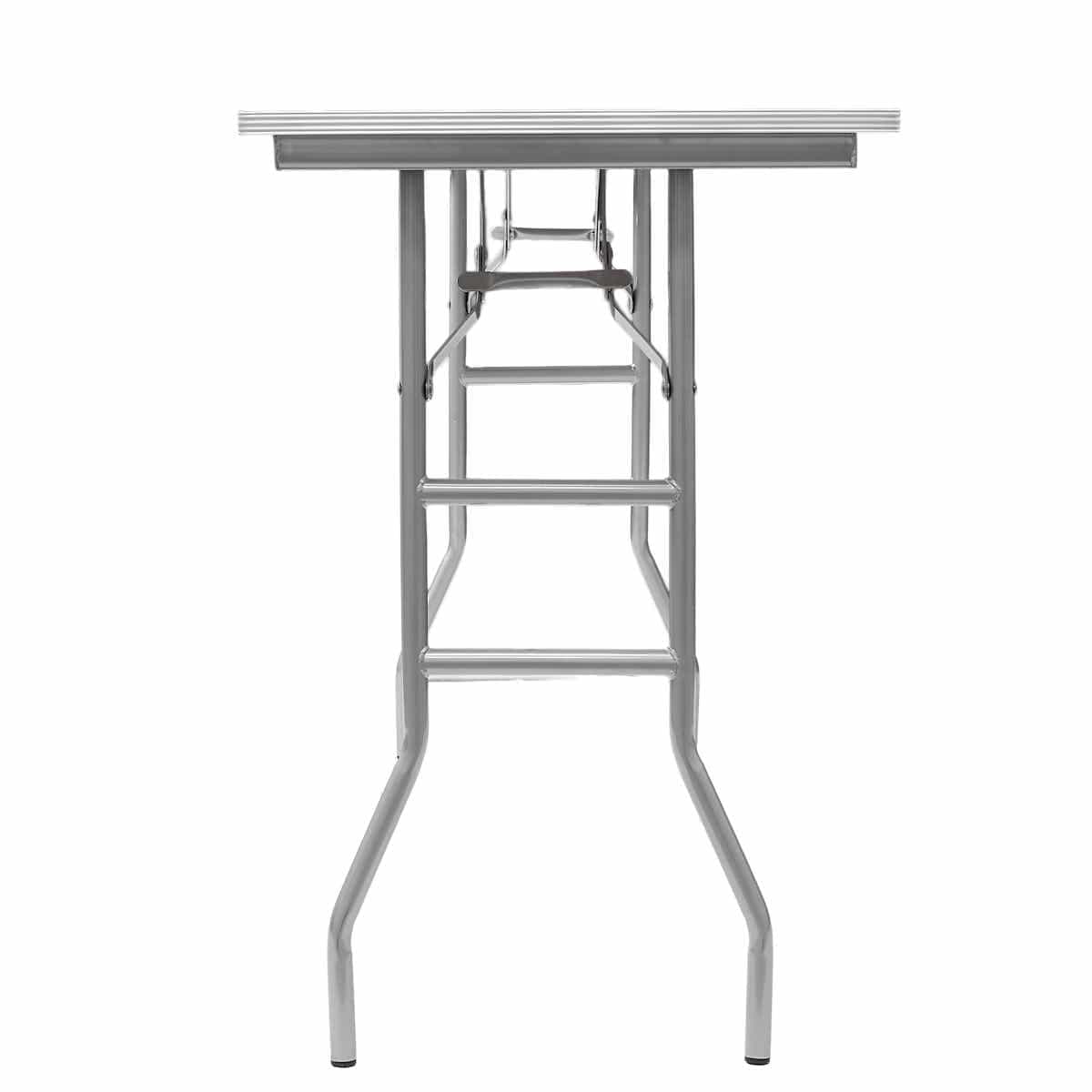Chivari 72" x 24" (6 Foot) Stainless Steel Counter Height Kitchen Folding Table with Steel Skeleton™ TSTNRT7224-AX