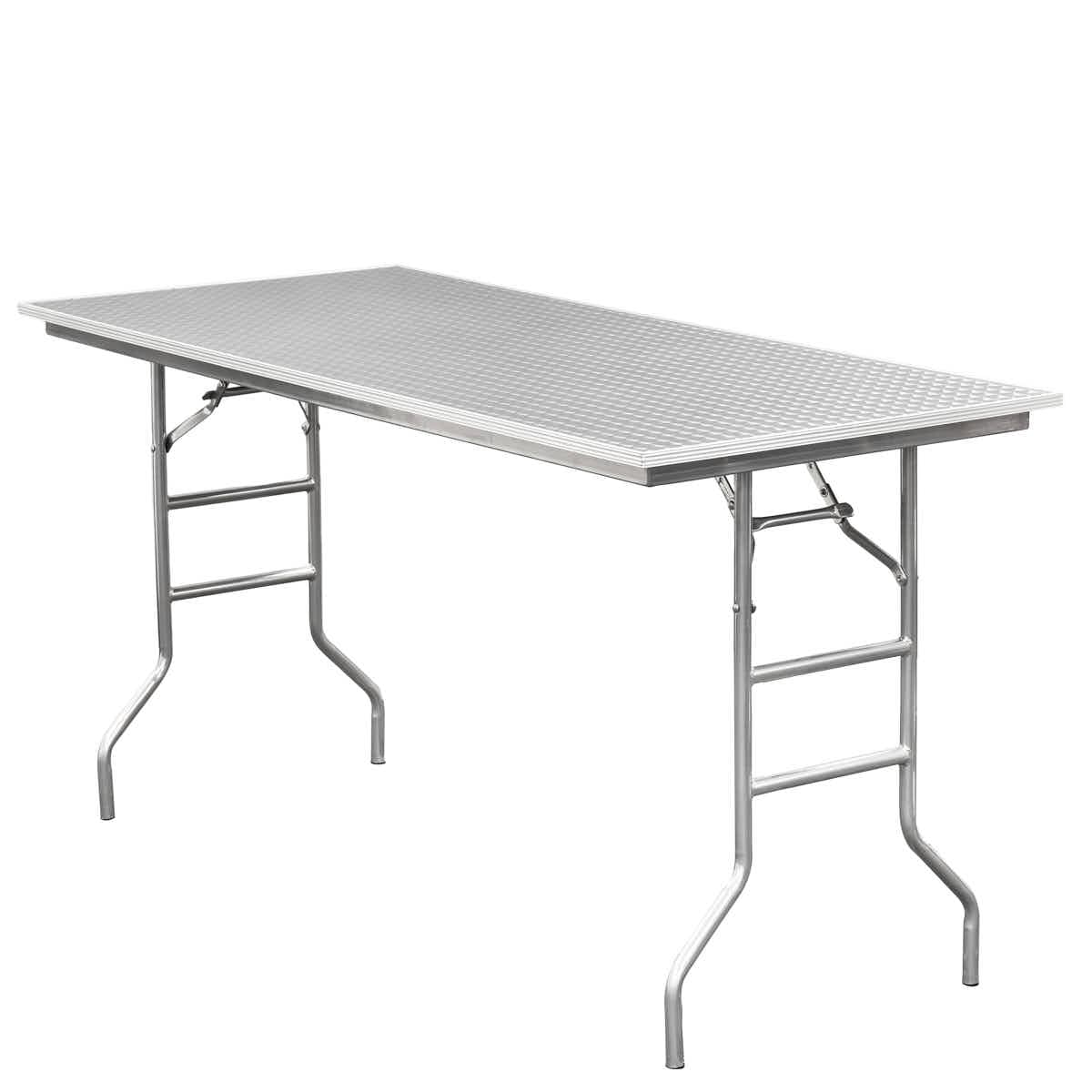 Chivari 72" x 30" (6 Foot) Stainless Steel Counter Height Buffet Folding Table with Steel Skeleton™ TSTNRT7230-AX