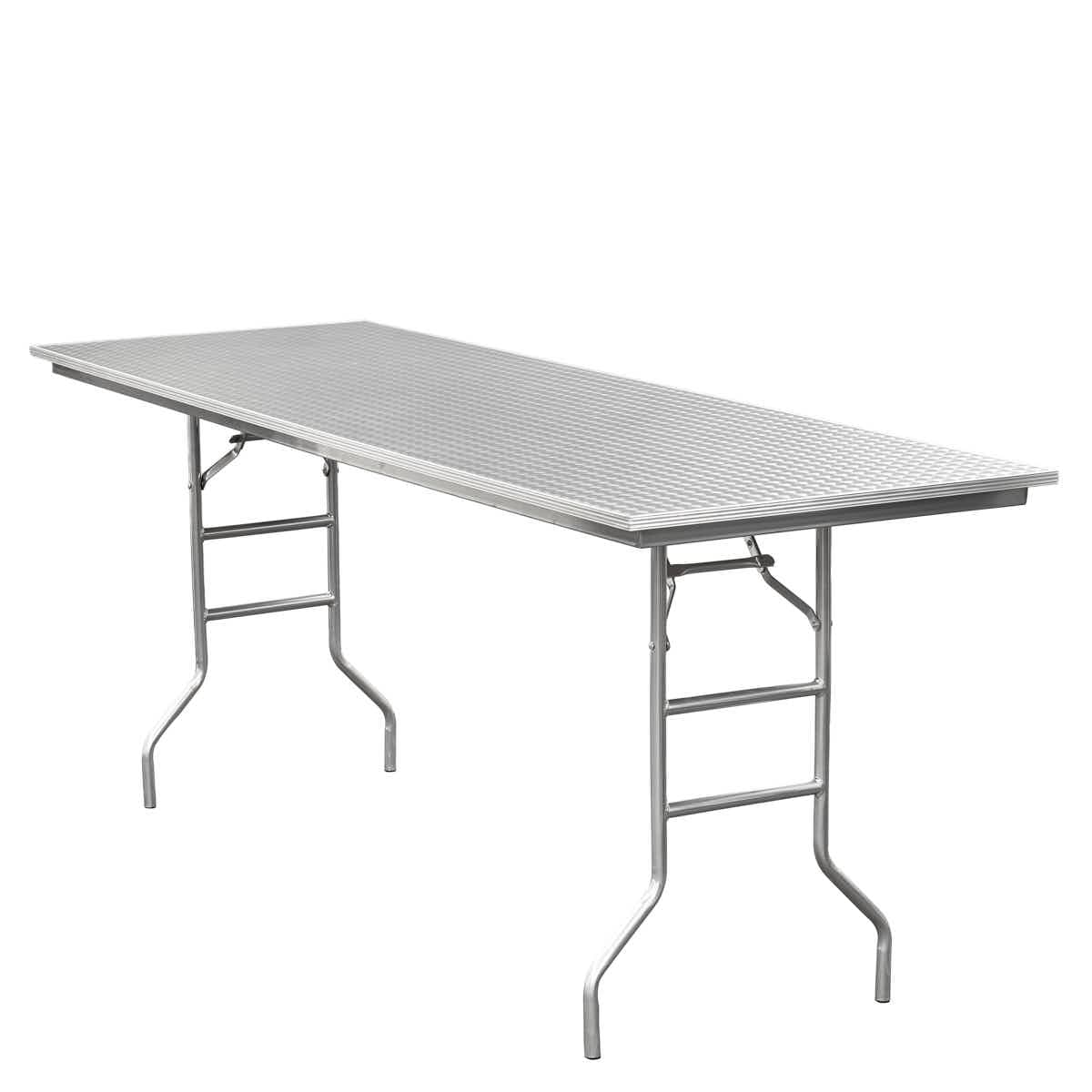 Chivari 96" x 30" (8 Foot) Stainless Steel Counter Height Buffet Folding Table with Steel Skeleton™ TSTNRT9630-AX