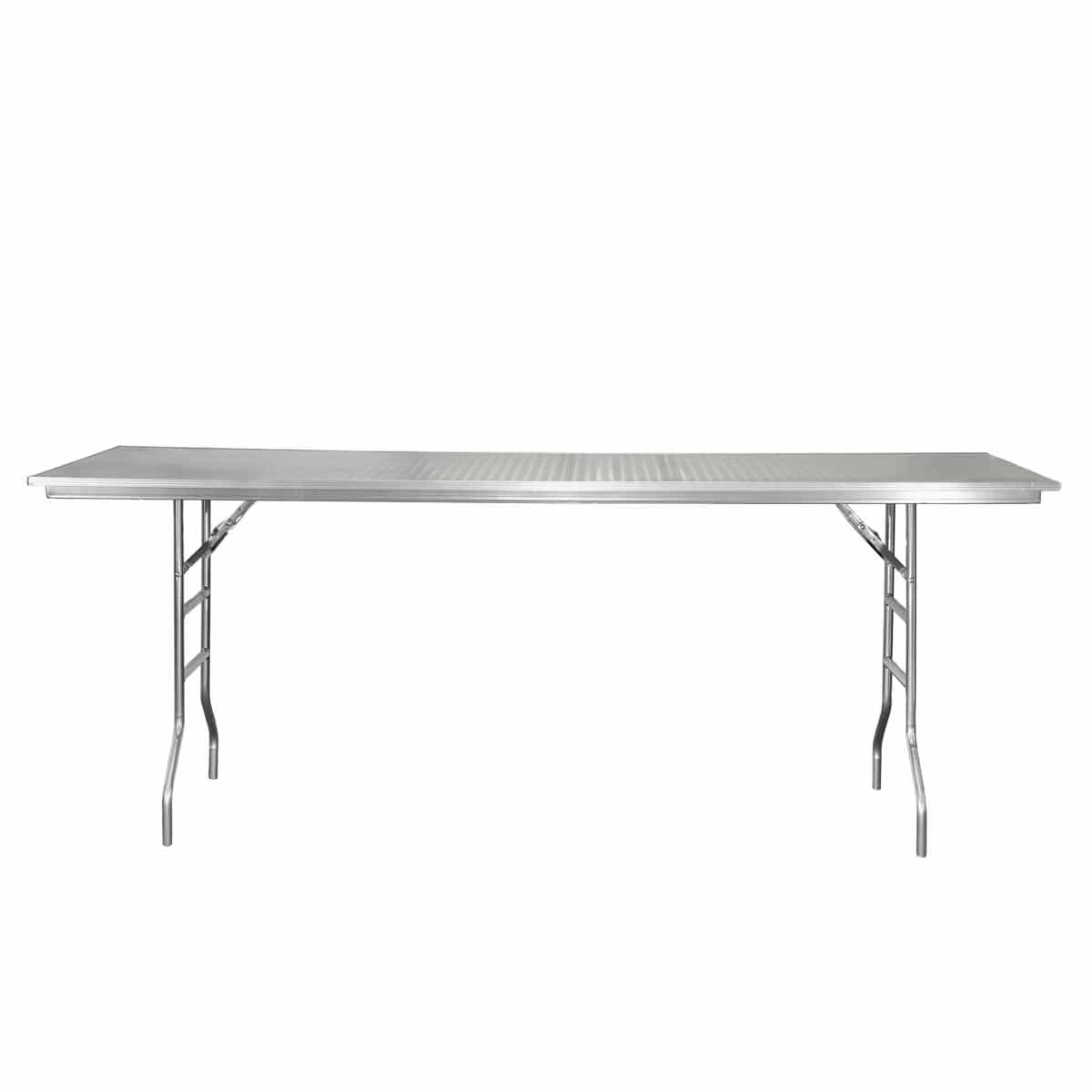 Chivari 96" x 30" (8 Foot) Stainless Steel Counter Height Buffet Folding Table with Steel Skeleton™ TSTNRT9630-AX