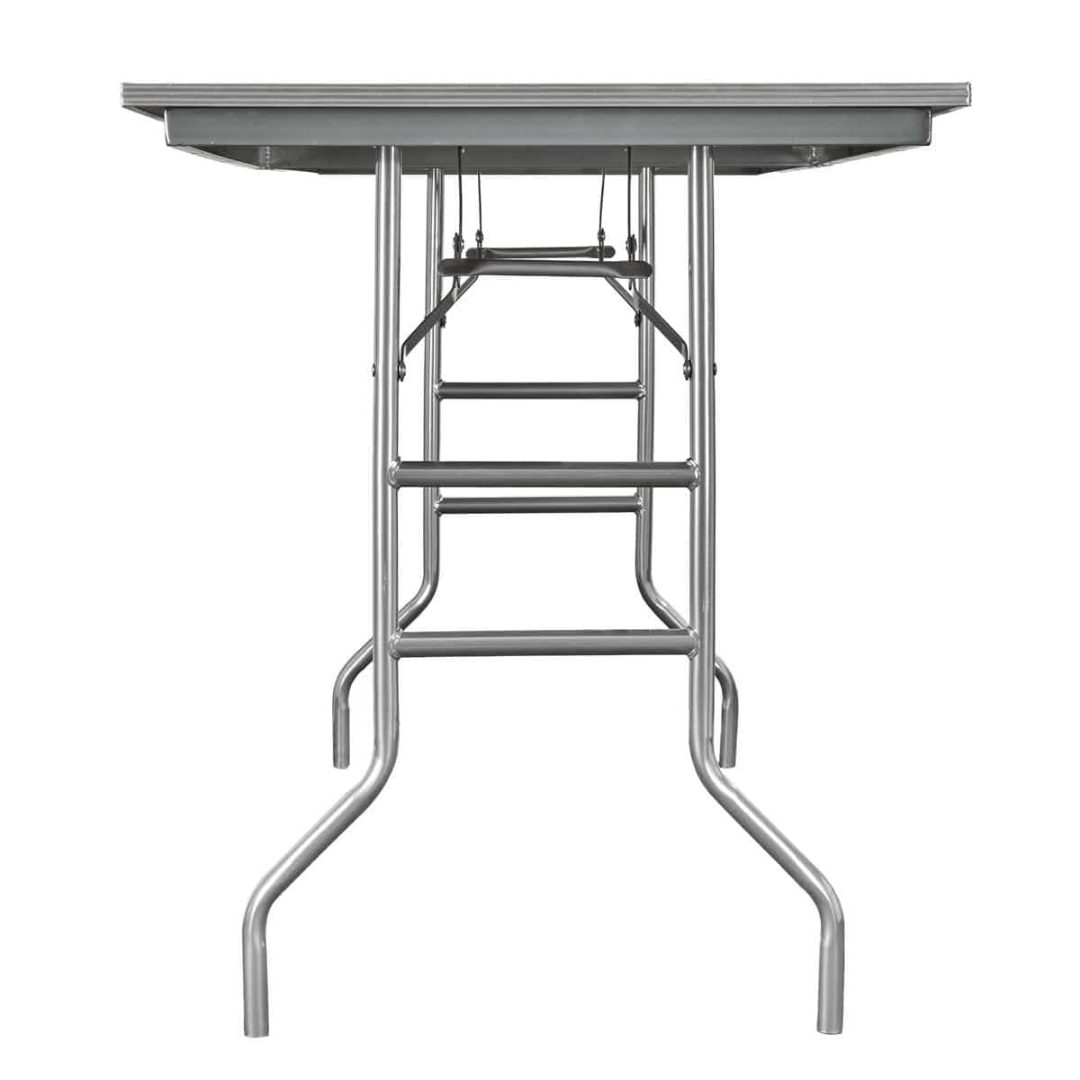 Chivari 96" x 30" (8 Foot) Stainless Steel Counter Height Buffet Folding Table with Steel Skeleton™ TSTNRT9630-AX