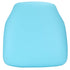 Chivari Turquoise Blue Vinyl Panel Back Chiavari Cushion with SlipNot™ Technology CUSHPANVINTB-SPNT-AX