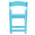 Chivari Turquoise Blue with Matching Seat Resin Steel Skeleton Folding Chair CFRTB-ST-A