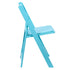 Chivari Turquoise Blue with Matching Seat Resin Steel Skeleton Folding Chair CFRTB-ST-A