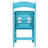 Chivari Turquoise Blue with Matching Seat Resin Steel Skeleton Folding Chair CFRTB-ST-A