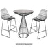 Chivari Black Wire Cocktail Table with 32” Round Black Top and Durable Black Steel Base TWR32BLK-BLK-KT