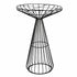 Chivari Black Wire Cocktail Table with 32" Natural Oak Top and Durable Black Steel Base TWR32BLK-WD-KT