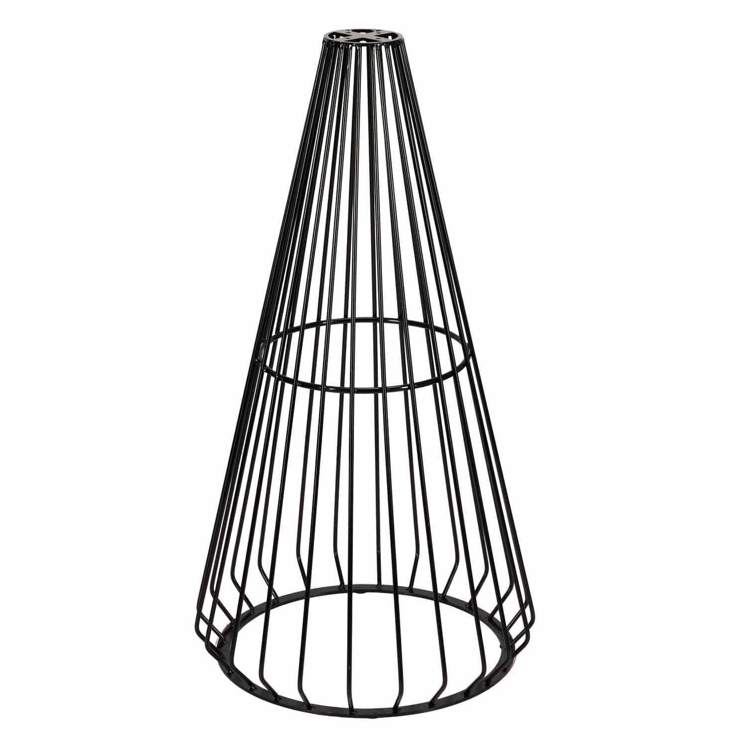 Chivari Black Wire Cocktail Table with 32" Round White Top and Sturdy Steel Base TWR32BLK-WHT-KT