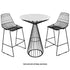 Chivari Black Wire Cocktail Table with 32" Round White Top and Sturdy Steel Base TWR32BLK-WHT-KT