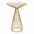 Chivari Gold Wire Cocktail Table with 32” Round Gold Top and Elegant Gold Steel Base TWR32GLD-GLD-KT