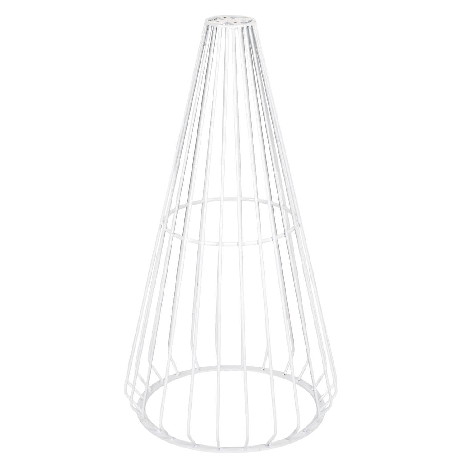 Chivari White 32" Wire Cocktail Table with Durable Black Top for Event and Rental Use TWR32WHT-BLK-KT