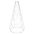 Chivari White 32" Wire Cocktail Table with Durable Black Top for Event and Rental Use TWR32WHT-BLK-KT