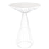 Chivari White Wire Cocktail Table with 32" Round White Top and Matching White Steel Base TWR32WHT-WHT-KT
