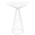 Chivari White Wire Cocktail Table with 32" Round White Top and Matching White Steel Base TWR32WHT-WHT-KT