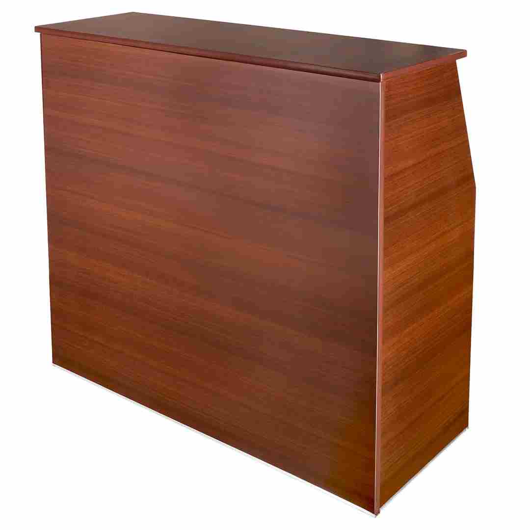 Chivari 42" Tall x 48" Long Walnut Finish Portable Foldable Bar BAR-FOLD-48-WALNUT-AX-T