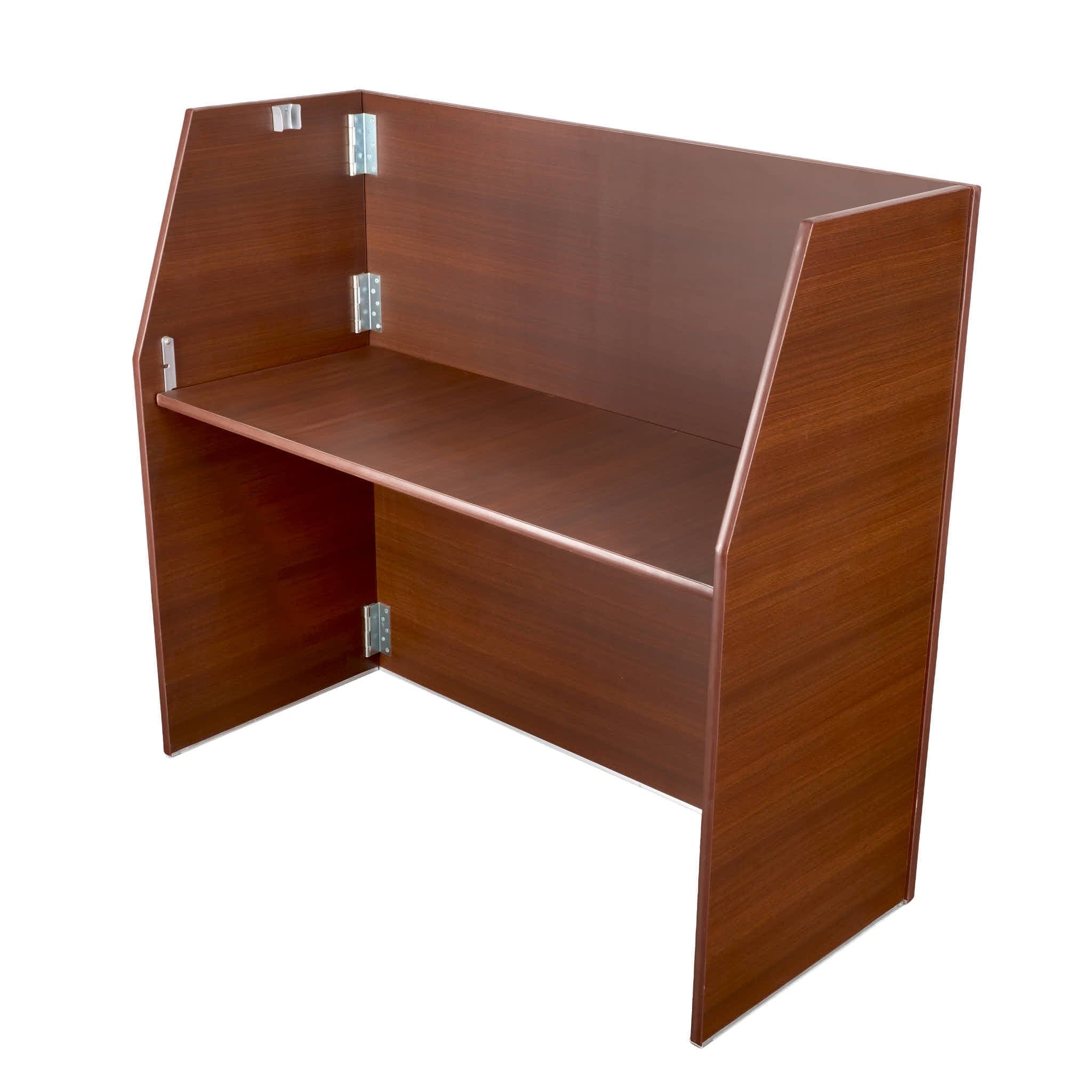 Chivari 42" Tall x 48" Long Walnut Finish Portable Foldable Bar BAR-FOLD-48-WALNUT-AX-T