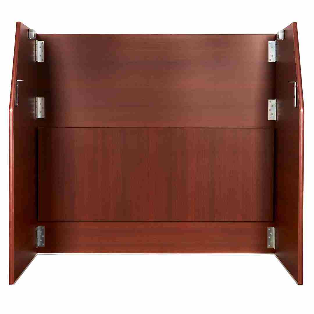 Chivari 42" Tall x 48" Long Walnut Finish Portable Foldable Bar BAR-FOLD-48-WALNUT-AX-T