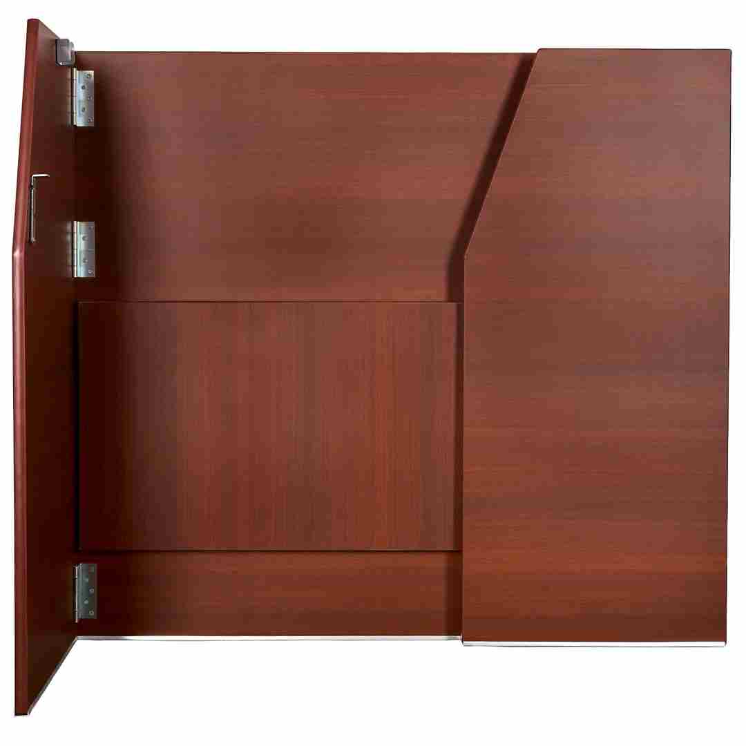 Chivari 42" Tall x 48" Long Walnut Finish Portable Foldable Bar BAR-FOLD-48-WALNUT-AX-T