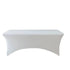 Chivari 5-Pack White Spandex 250GSM 8-ft Folding Table Cover SX-SPANXTB-8FT-WHT-5