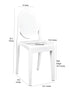 Chivari White Resin Oval Back Victoria Ghost Chair CGVRW-ZG-T