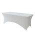 Chivari 5-Pack White Spandex 250GSM 8-ft Folding Table Cover SX-SPANXTB-8FT-WHT-5