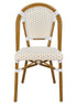 Toulouse White and Beige French Bistro Set Includes 40" Table and 4 Chairs FBK-WB-WB4-AX