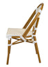 Toulouse White and Beige French Bistro Set Includes 40" Table and 4 Chairs FBK-WB-WB4-AX
