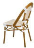 Toulouse White and Beige French Bistro Set Includes 40" Table and 4 Chairs FBK-WB-WB4-AX