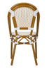 Toulouse White and Beige French Bistro Set Includes 40" Table and 4 Chairs FBK-WB-WB4-AX