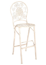 White Barcelona Bistro Barstool with Round Seat and Back