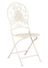 Chivari Barcelona Bistro Set in Antique White includes 28" Table and 4 Round Chairs BBMRW-KT-AX