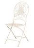 Chivari Barcelona Bistro Set in Antique White includes 28" Table and 4 Round Chairs BBMRW-KT-AX