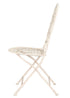 Chivari Barcelona Bistro Set in Antique White includes 28" Table and 4 Round Chairs BBMRW-KT-AX