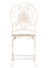 Chivari Barcelona Bistro Set in Antique White includes 28" Table and 4 Round Chairs BBMRW-KT-AX