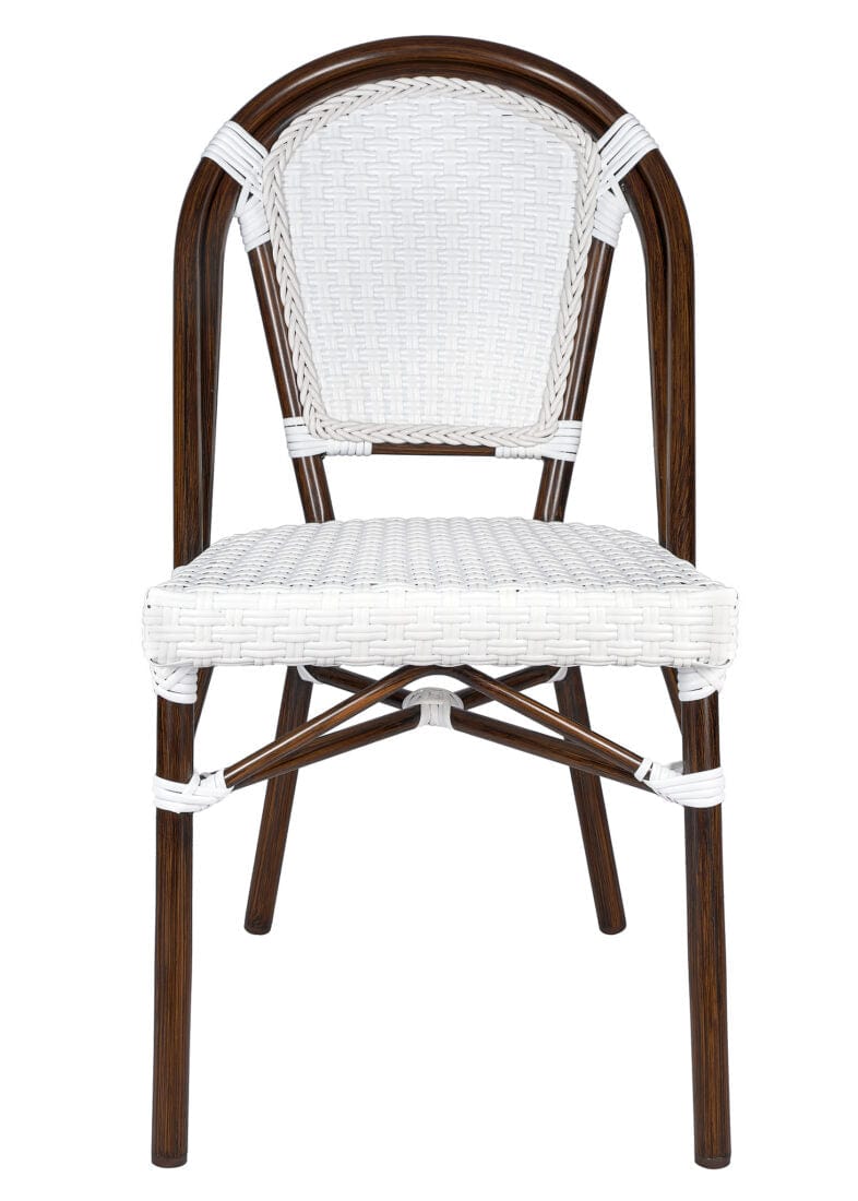 Toulouse White French Bistro Set Includes 48" x 36" Table and 4 Chairs FBK-SQ-WWD-WD4-AX