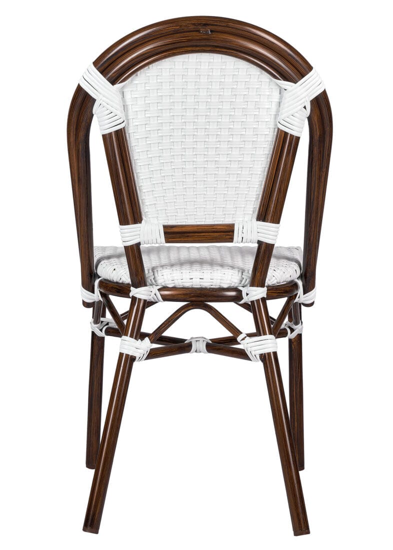 Toulouse White French Bistro Set Includes 40" Table and 4 Chairs FBK-WWD-WD4-AX