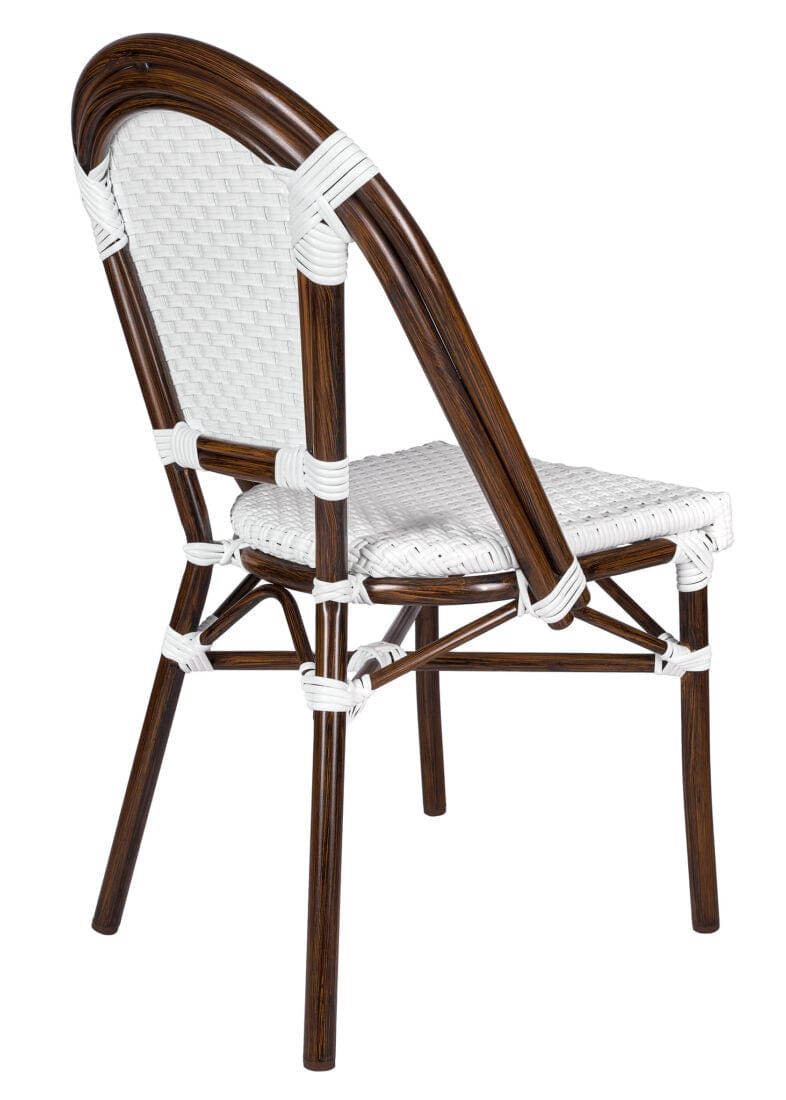 Toulouse White French Bistro Set Includes 40" Table and 4 Chairs FBK-WWD-WD4-AX
