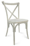 Chivari White Distressed ToughResin™ Cross Back Chair CXRWD-ZG-T