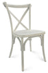 Chivari White Distressed ToughResin™ Cross Back Chair CXRWD-ZG-T