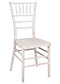 Chivari White Distressed WoodGrain™ Resin Steel Skeleton™ Chiavari Chair CCRWDB-STEEL-AX-T
